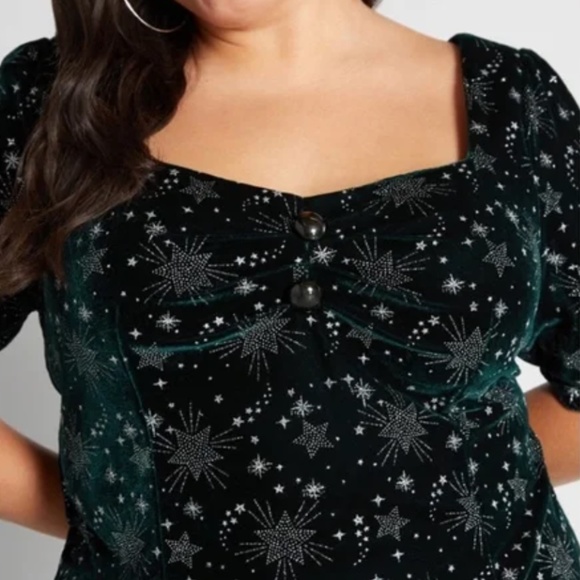 ModCloth x Collectif A Star Shines Tonight Top in Size 8 - Picture 3 of 6